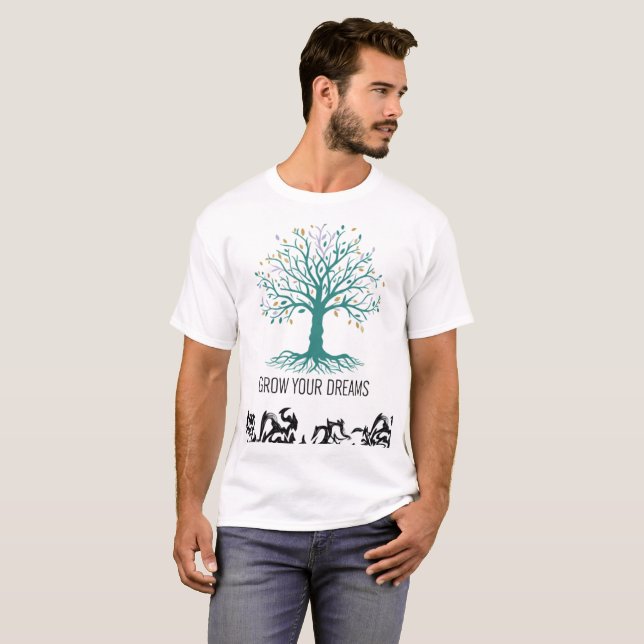 Grow Your Dreams Inspirational Motivational T-Shir T-Shirt (Vorne ganz)