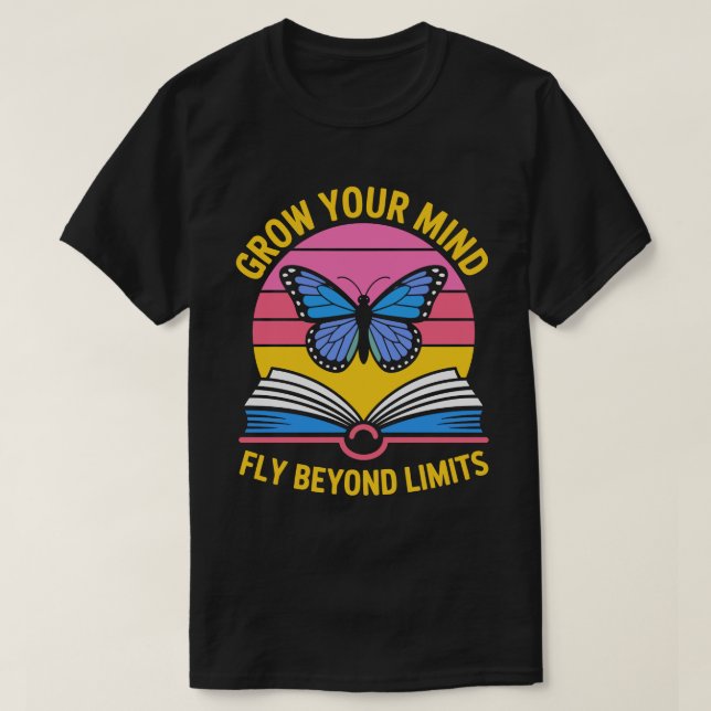 Grow Your Mind Butterfly Tee (Design vorne)