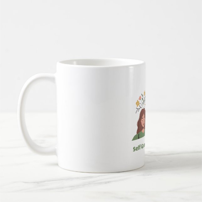 Grow Your Mind – Mental Health & Positivity Design Kaffeetasse (Links)