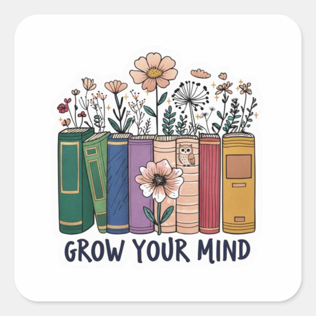 Grow Your Mind Sticker (Vorderseite)