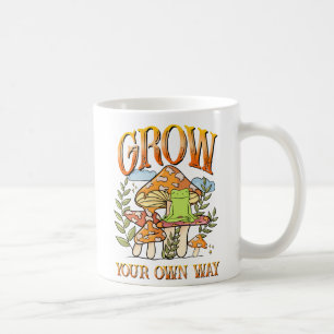 "Grow your own way" Frosch und Pilze vermitteln Kaffeetasse