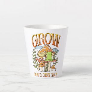 "Grow your own way" Frosch und Pilze vermitteln Milchtasse