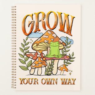 "Grow your own way" Frosch und Pilze vermitteln Planer