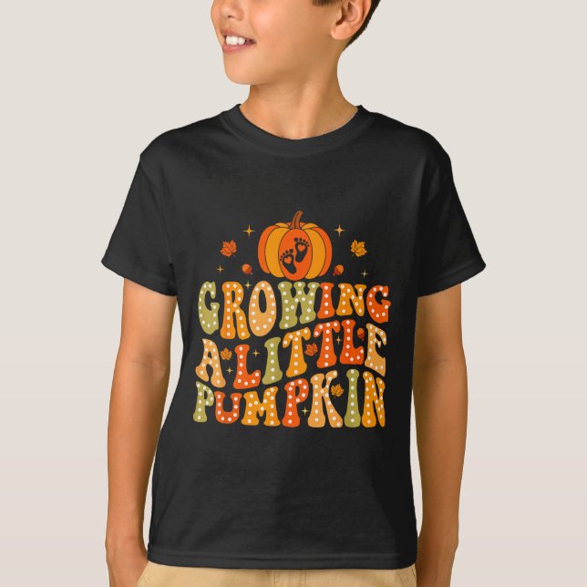 Growing A Little Pumpkin Fall Autumn Pregnancy Tha T-Shirt (Vorderseite)