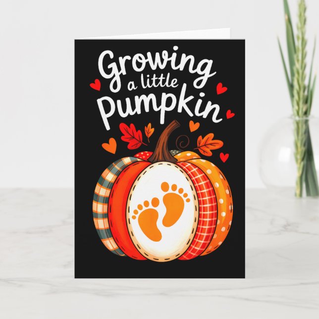 Growing A Little Pumpkin Maternity Pregnancy Thank Karte (Vorderseite)