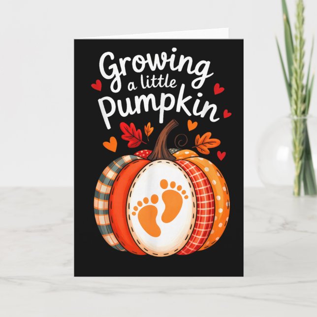 Growing A Little Pumpkin Maternity Pregnancy Thank Karte (Vorderseite)