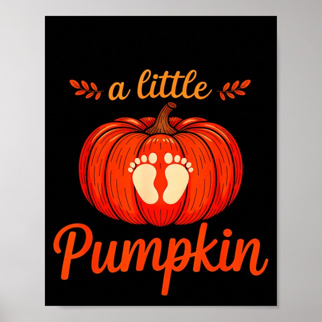 Growing A Little Pumpkin Maternity Pregnancy Thank Poster (Vorne)