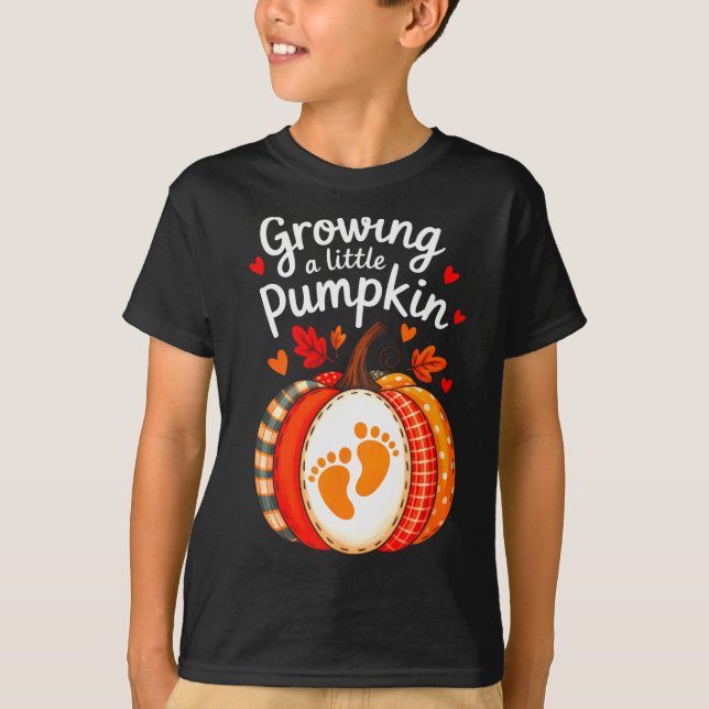 Growing A Little Pumpkin Maternity Pregnancy Thank T-Shirt (Vorderseite)