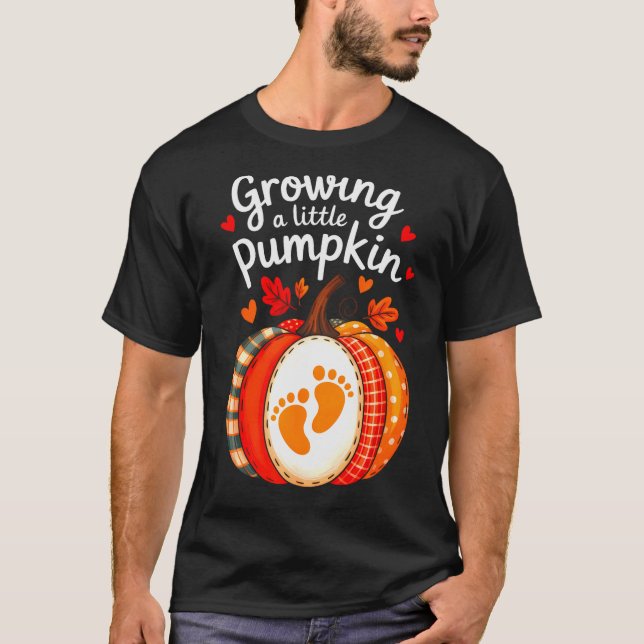 Growing A Little Pumpkin Maternity Pregnancy Thank T-Shirt (Vorderseite)