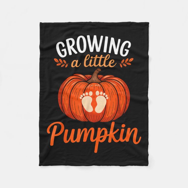 Growing A Little Pumpkin Pregnancy Thanksgiving Ma Fleecedecke (Vorderseite)