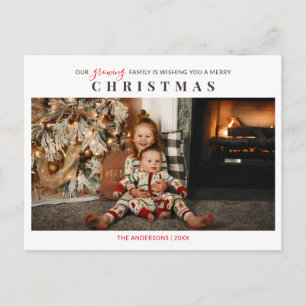 Growing Family Children Foto frohe Weihnachten Postkarte