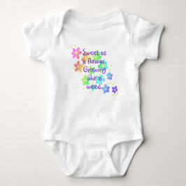 "Growing like a weed" Funny Rainbow Baby Bodysuit Strampler