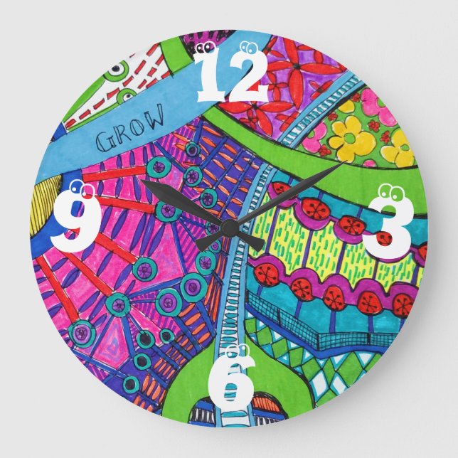 Growing Season Clock Große Wanduhr (Vorderseite)