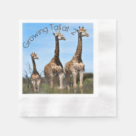Growing Tall Safari Art Serviette