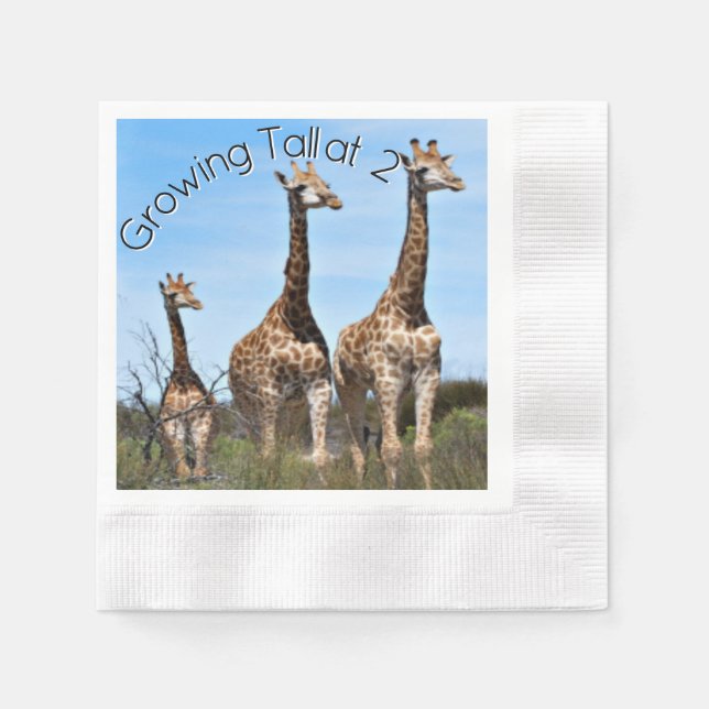 Growing Tall Safari Art Serviette (Vorderseite)