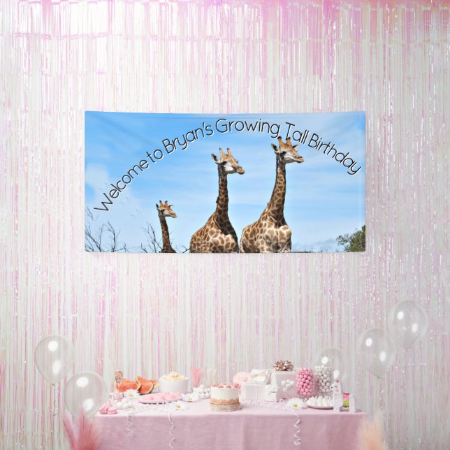 Growing Tall Safari Welcome Banner (Party)