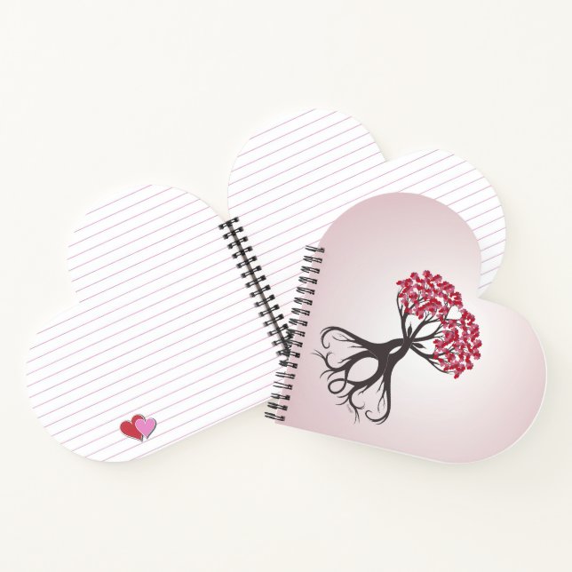Growing Together with Liebe Heart Shaping Notebook Notizbuch (Innenseite)