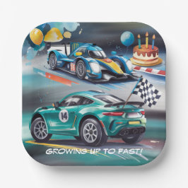 Growing Up To Fast Boy Birthday Party Pappteller