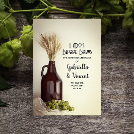 Growler, Hopfen und Brauerei Dreifach-gefaltete Programmkarte