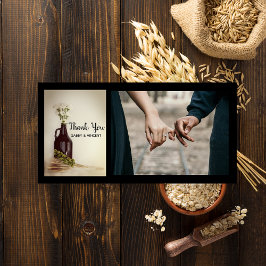 Growler, Hops, Daisies Brewery Wedding Vielen Dank Dankeskarte