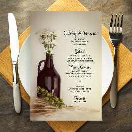 Growler, Hops und Daisies Brewery Wedding Menu