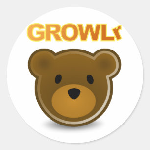 GROWLr-Aufkleber Runder Aufkleber