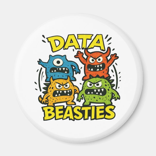 Growly Data Beasties Magnet (Vorne)