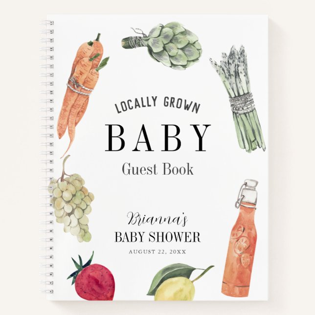 Grown Baby Bauern Market Gästebuch Notizbuch (Vorderseite)