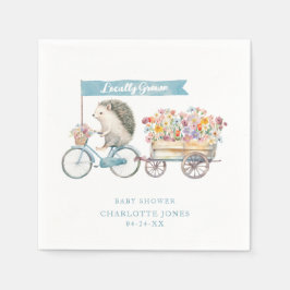 Grown Baby Shower Napkins - Blue Bicycle Serviette