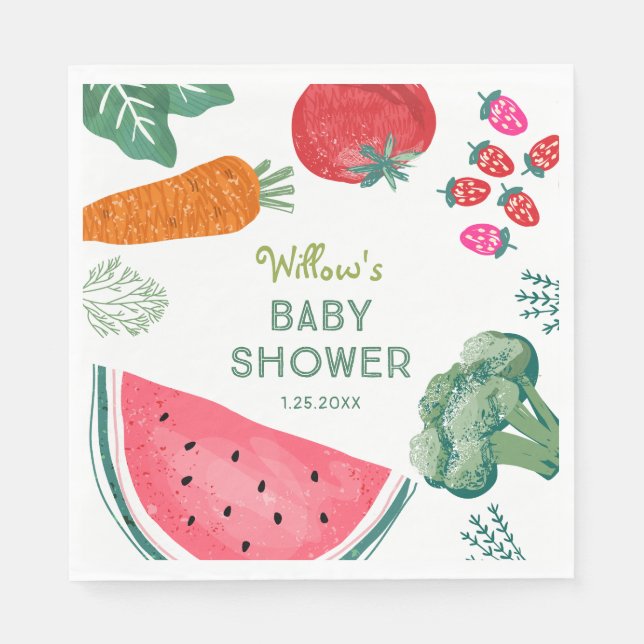 Grown Baby Shower Napkins Serviette (Vorderseite)