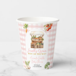 Grown Fresh Market Baby Shower Gingham Pappbecher