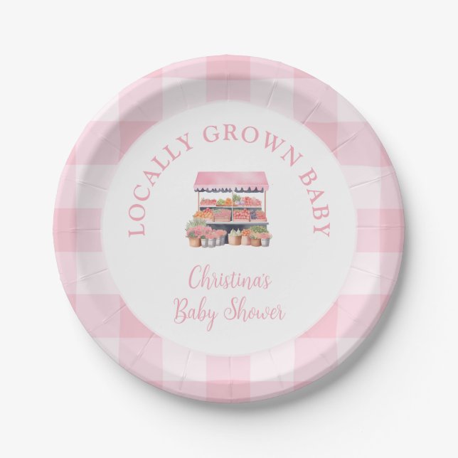 Grown Girl Baby Shower Pappteller (Vorderseite)