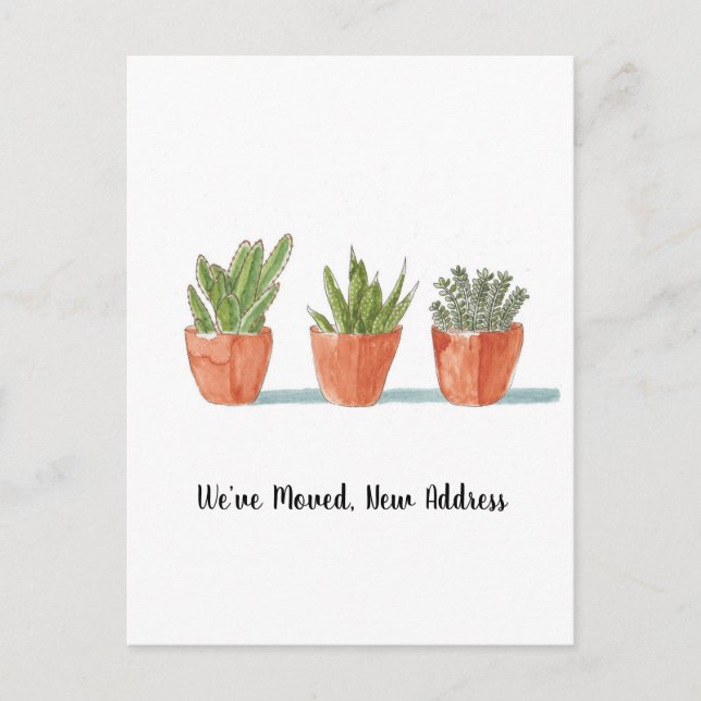 Grown We ve Moved New Zuhause Announcement Postcar Postkarte (Vorderseite)