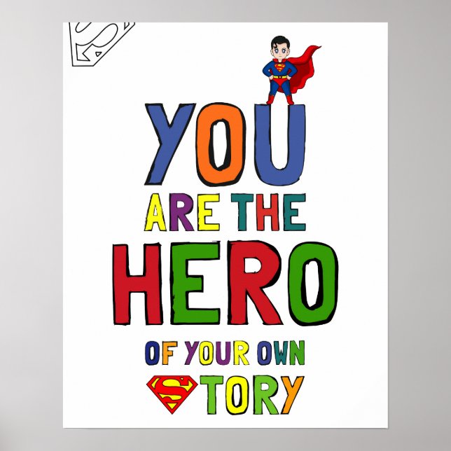 Growth Mindset Poster - Inspirierend Wall Art Deco (Vorne)