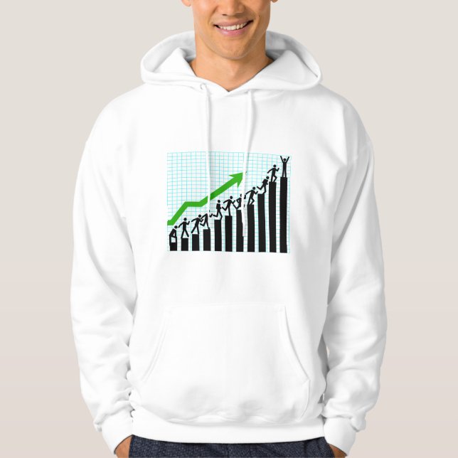 Growth Success Progress Bar Chart Hoodie (Vorderseite)