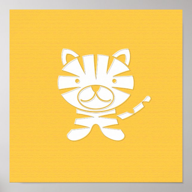 Grr Tiger Art Print Poster (Vorne)