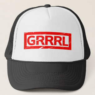Grrl-Briefmarke Truckerkappe