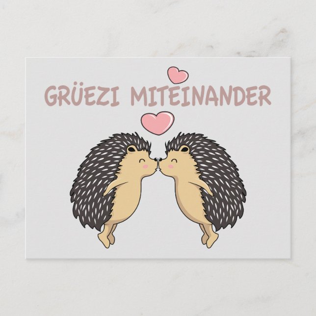 Grü ezi Miteinander, Schweiz Postkarte (Vorderseite)