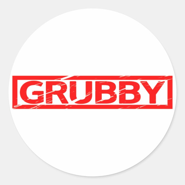 Grubby-Briefmarke Runder Aufkleber (Vorderseite)