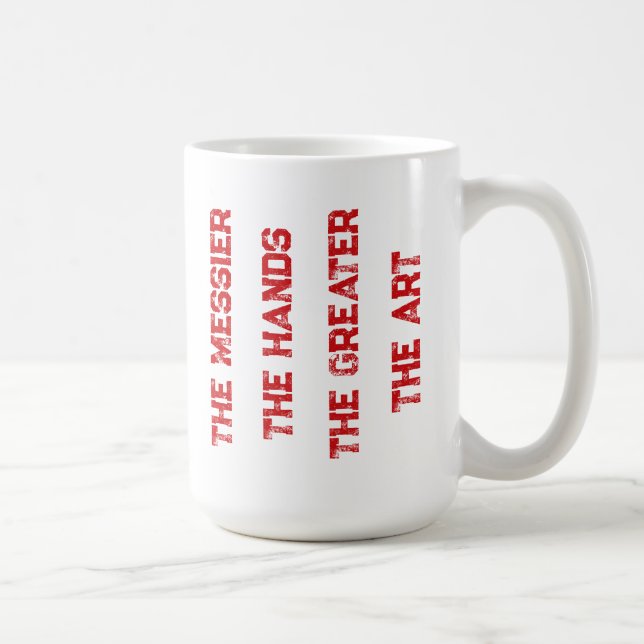Grubby Handstudio Logo + Motto-Tasse Kaffeetasse (Rechts)