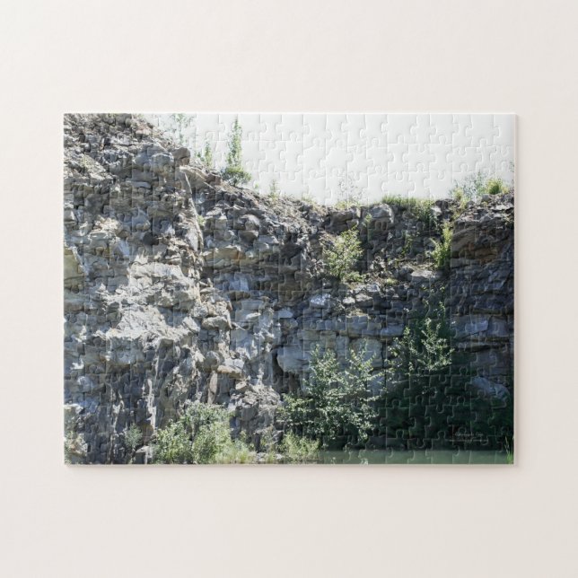 Grube Granit Felswand Wand Teich Natur Puzzle (Horizontal)