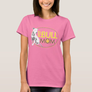 Gruben-Stier-Mama - Gelb u. Grau T-Shirt