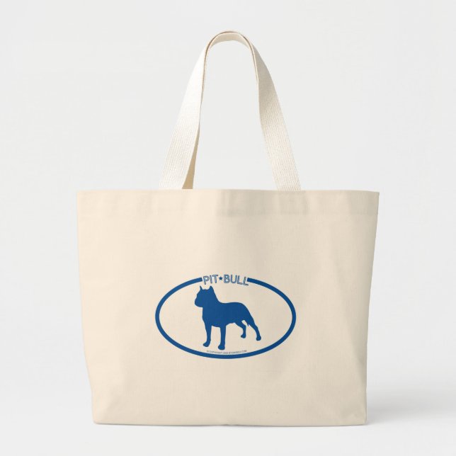 Gruben-Stier-Silhouette-Tasche Jumbo Stoffbeutel (Vorne)