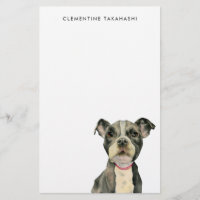 Gruben-Stier-Welpen-HundeWatercolor personalisiert