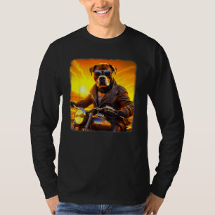 Grubenbulle, lustiger Hund, cooler Biker, lustig T-Shirt