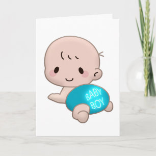 GRÜCKWUNSCHKARTE FÜR EIN BABYJUNGE KARTE