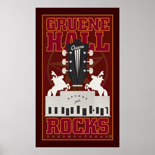 Gruene Hall-Print Poster (Vorne)