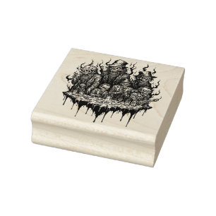 Gruesome Skeleton Crew Gummistempel
