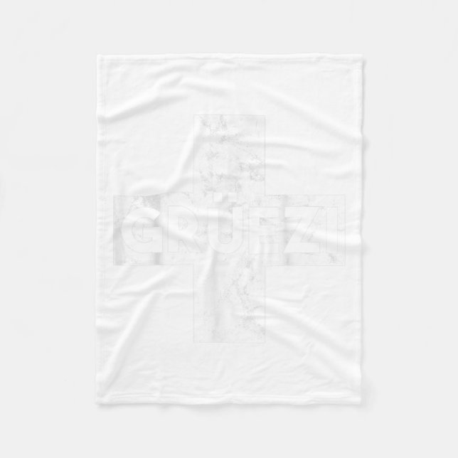 Grüessech Swiss Saying Grüezi Schweiz  Fleecedecke (Vorderseite)