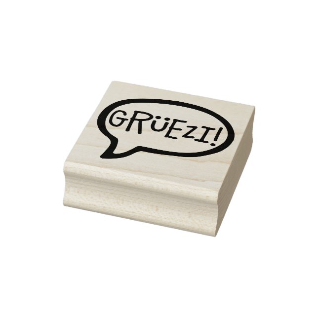 Grüezi! Hallo auf Schweizer Deutsch, Schwiizerdüts Gummistempel (Stempel)